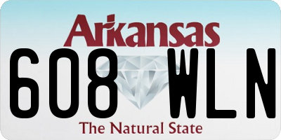 AR license plate 608WLN