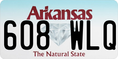 AR license plate 608WLQ