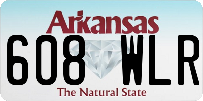 AR license plate 608WLR