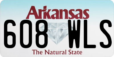 AR license plate 608WLS