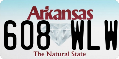 AR license plate 608WLW