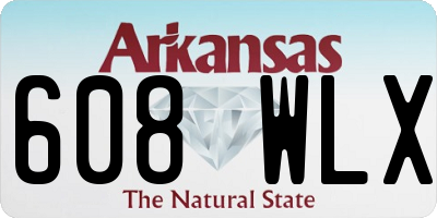 AR license plate 608WLX