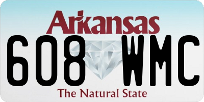 AR license plate 608WMC