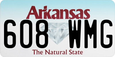AR license plate 608WMG