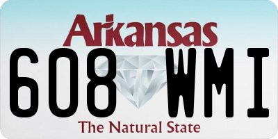 AR license plate 608WMI