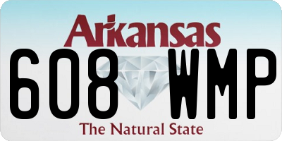 AR license plate 608WMP