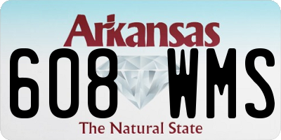 AR license plate 608WMS