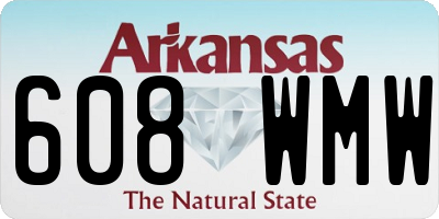 AR license plate 608WMW