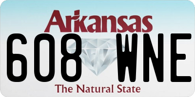 AR license plate 608WNE