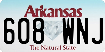 AR license plate 608WNJ