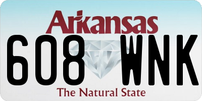 AR license plate 608WNK