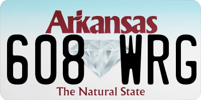 AR license plate 608WRG