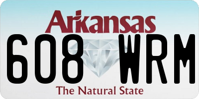 AR license plate 608WRM