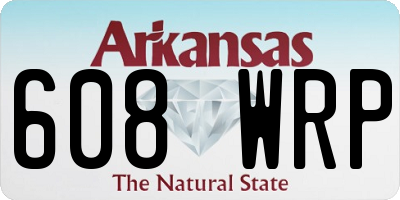 AR license plate 608WRP