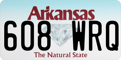 AR license plate 608WRQ