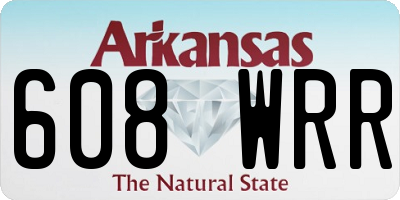 AR license plate 608WRR