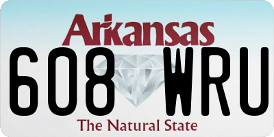 AR license plate 608WRU