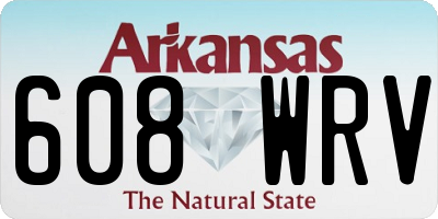 AR license plate 608WRV