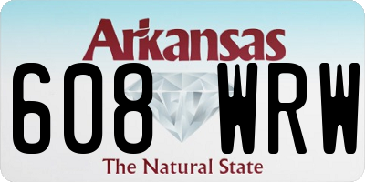 AR license plate 608WRW