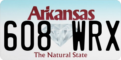 AR license plate 608WRX