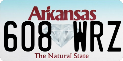AR license plate 608WRZ