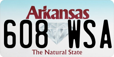 AR license plate 608WSA