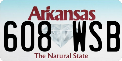 AR license plate 608WSB