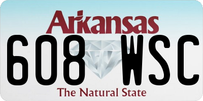 AR license plate 608WSC