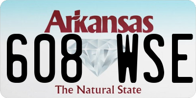 AR license plate 608WSE