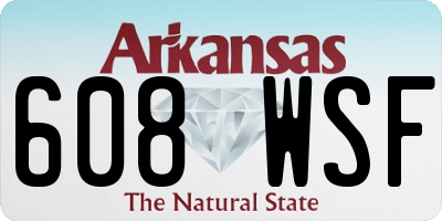 AR license plate 608WSF