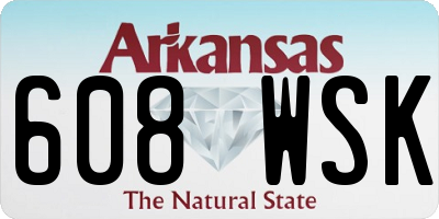 AR license plate 608WSK