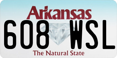 AR license plate 608WSL