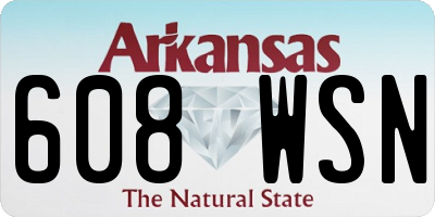 AR license plate 608WSN
