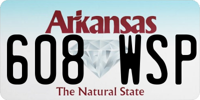 AR license plate 608WSP