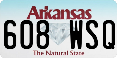 AR license plate 608WSQ
