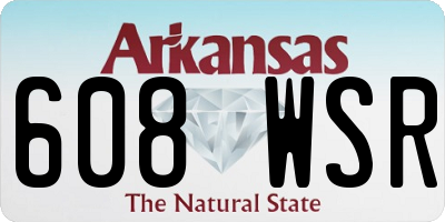 AR license plate 608WSR