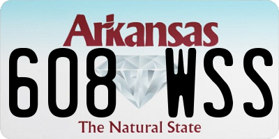 AR license plate 608WSS