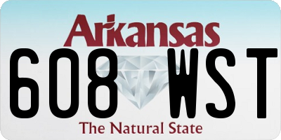 AR license plate 608WST