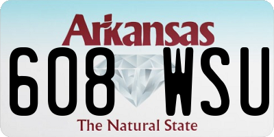 AR license plate 608WSU