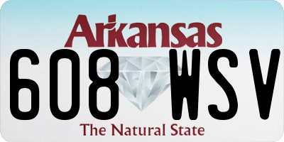 AR license plate 608WSV
