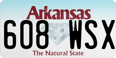 AR license plate 608WSX