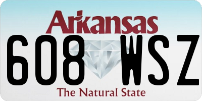 AR license plate 608WSZ