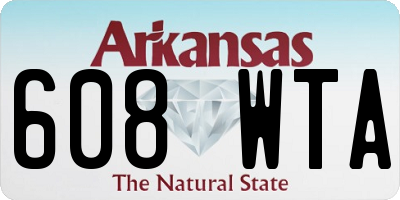 AR license plate 608WTA