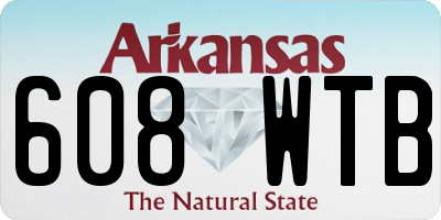AR license plate 608WTB