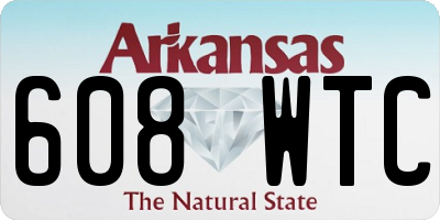 AR license plate 608WTC