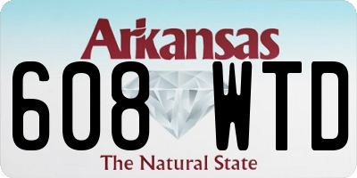 AR license plate 608WTD