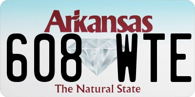 AR license plate 608WTE