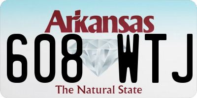 AR license plate 608WTJ