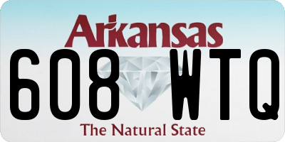 AR license plate 608WTQ