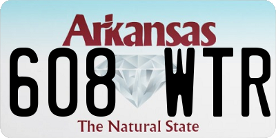 AR license plate 608WTR
